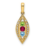 14K Family Jewelry Diamond Semi-Set Pendant - XM-6D13549C-8650
