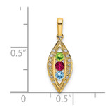 14K Family Jewelry Diamond Semi-Set Pendant - XM-6D13549C-8650
