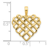 14k Fancy Heart Pendant - D5-005F8700-9436
