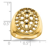 14k Fancy Polished Circular To Mens Diamond Ring Mounting