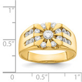 14k Fancy Star-Top Mens Diamond Ring Mounting