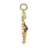 14k February Girl Birthstone Charm