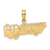 14k Fire Truck Charm - K2-CC02885E-3698