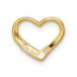 14K Floating Heart Charm