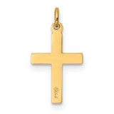 14k Floral Cross Charm - XR-0AC40673-5623