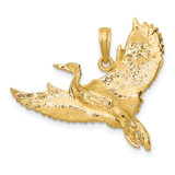 14K Flying Heron Bird Charm