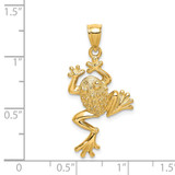 14K Frog w/ Textured Back Charm