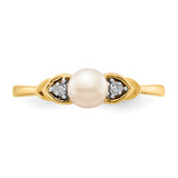 14k FW Cultured Pearl and Diamond Ring - XB-DEF47CD7-8171