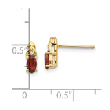 14k Garnet and Diamond Earrings - XB-E785B1B8-3114