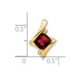 14k Garnet and Diamond Pendant - PM-1C2A9F68-4686