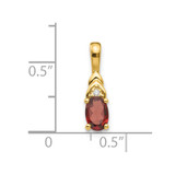14k Garnet and Diamond Pendant - XB-D6D7ACEC-7594
