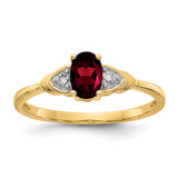 14k Garnet and Diamond Ring - XB-2BC399AD-3586