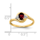 14k Garnet and Diamond Ring - XB-66A19088-7427