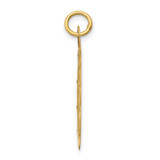 14k Girl Head on .011 Gauge Engravable Scalloped Disc Charm - XM-4BBBD1F2-3845
