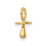 14K Gold Polished 3-D Pacifier Charm