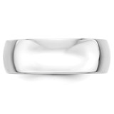 10k White Gold 7mm Lightweight Half Round Wedding Band Size 10
