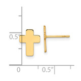 14k Gold Polished Cross Post Earrings - TE-B45D0FC4-5631