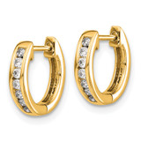 14k Gold Polished Diamond Hinged Hoop Earrings - EM-CB09F26E-9403