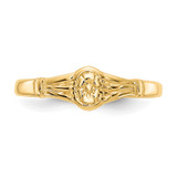 14K Gold Polished Oval Baby Ring