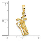 14k Golf Bag w/ Clubs Charm