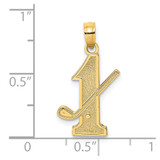 14k Golf Club and Ball on #1 Charm