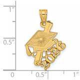 14K Graduation Cap and Slanted Diploma 2026 Charm