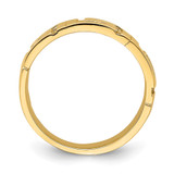 14k Greek Key Band w/ Tapered Shank Ring