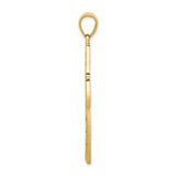 14k Greek Key Filigree Cross Pendant