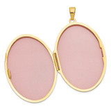 14k Half Swirl Design Heavy Weight 38mm Oval Locket