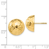 14k Hammered Half Ball Post Earrings - E9-968FDA49-7572