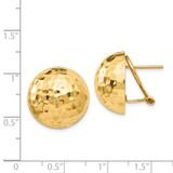 14k Hammered Omega Back Post Earrings - TF-6068C98F-4032