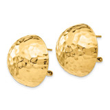 14k Hammered Omega Back Post Earrings - TF-8B00C1C4-2348