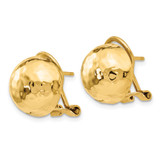 14k Hammered Omega Back Post Earrings - TF-BDFE270C-6824