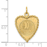 14K Happy 10th ANNIVERSARY Charm - XA-95D3AEFA-4695