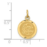 14k HAPPY BIRTHDAY Disc Charm