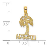 14K HAWAII Palm Tree Charm - K7-3B03235D-6310