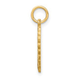 14k Heart Letter O Charm