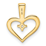 14k Heart Pendant .05ct. Mounting - PM-4D0FC7CE-2306
