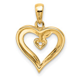 14k Heart Pendant Mounting - PM-AE3D337C-5897