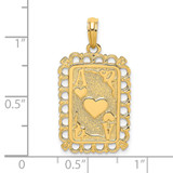 14K Hearts w/ Ace Playing Cards Charm