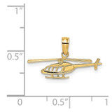 14k Helicopter Charm