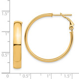 14k High Polished 5mm Omega Back Hoop Earrings - PR-5A6A1F2D-1357