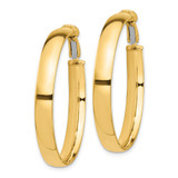 14k High Polished 5mm Omega Back Hoop Earrings - PR-D5866E7F-5075