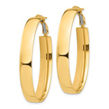 14k High Polished 7mm Omega Back Oval Hoop Earrings - PR-0FF118C5-8014