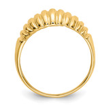 14k High Polished Ribbed Dome Ring - C2-DD0E8825-2136