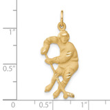 14k Hockey Player Charm