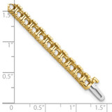 14k Holds 10.8 carat 10-4.1mm Round Diamond 4-prong 7 inch Tennis Bracelet Mounting
