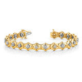 14k Holds 19 Stones up to 3.25mm Add-a-Diamond 7 inch Tennis Bracelet