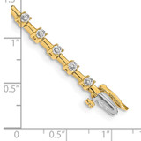 14k Holds 2 carat 28-2.6mm Round Diamond Bar Link 7 inch Tennis Bracelet Mounting
