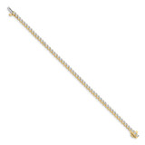 14k Holds 2.4 carat 59-2.2mm Round Diamond 3-prong 7 inch Tennis Bracelet Mounting
